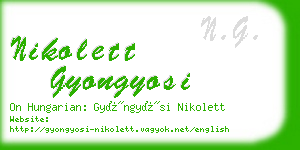 nikolett gyongyosi business card